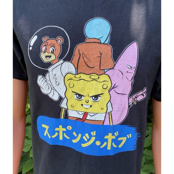NML SpongeBob SquarePants Anime T Shirt Y2K Cartoon Popular Meme Size Medium - Picture 2 of 6